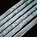 Silver Dichroic on Black Strips Effetre Glass